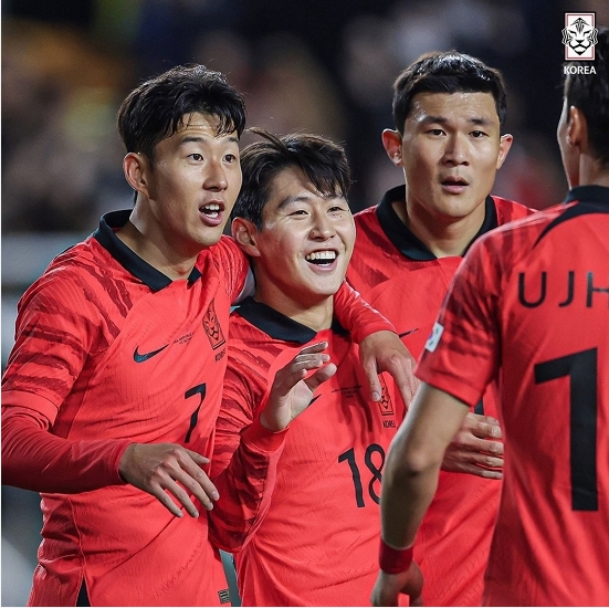 왼쪽부터 손흥민 · 이강인 · 김민재 = 대한축구협회 제공