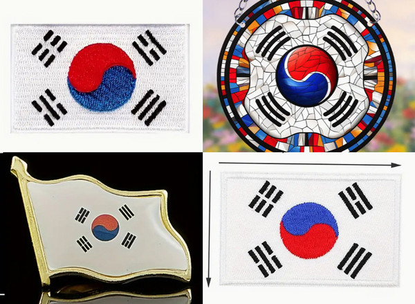 중국 유명 쇼핑몰인 테무에서 태극기가 태극 문양이 뒤집히거나, 건곤감리 4괘의 위치가 제멋대로 뒤바뀐 채 판매되고 있어 논란이다. 서경덕 교수팀 제공