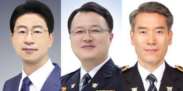 김봉식 (왼쪽부터) 치안정감 내정자, 김성희 치안감 내정자, 김병찬 내정자.