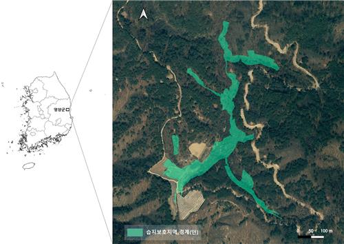 경북 영양군 장구메기습지 위치. 환경부 제공
