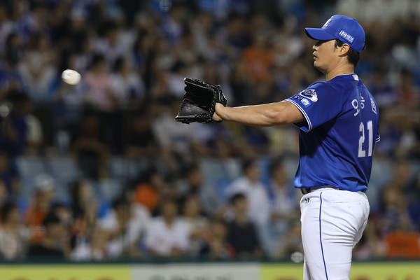 삼성라이온즈의 '끝판대장' 오승환이 플레이오프에 이어 한국시리즈 엔트리에도 제외됐다. 삼성라이온즈 제공