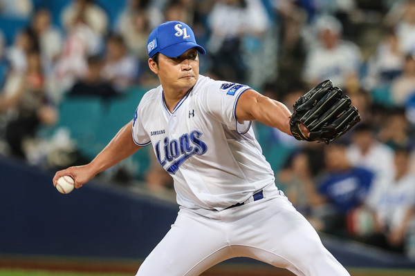 프로야구 삼성라이온즈의 '끝판대장' 오승환이 계약 마지막 해인 2025시즌 부활의 날개짓을 펼칠 수 있을지 이목이 집중된다. 삼성라이온즈 제공
