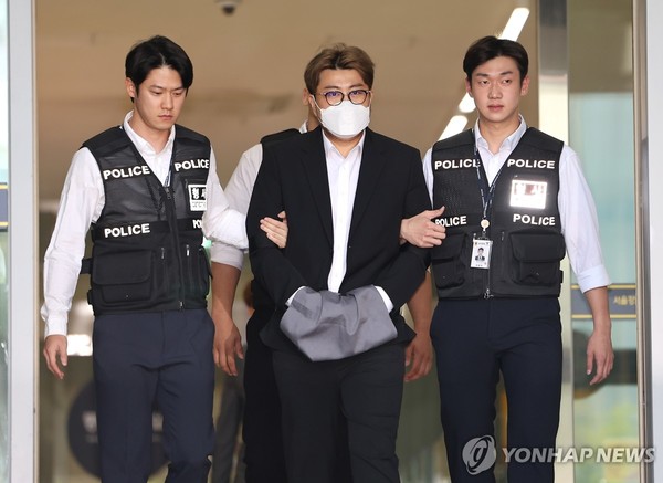 '음주 뺑소니' 혐의를 받는 가수 김호중. 연합뉴스