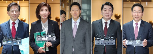 16일 오세훈 서울시장과 회동한 국민의힘 대선 경선 후보들. 연합뉴스