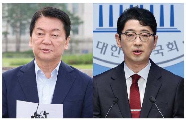 안철수(왼쪽) 국민의힘 의원과 주진우 의원. 연합뉴스