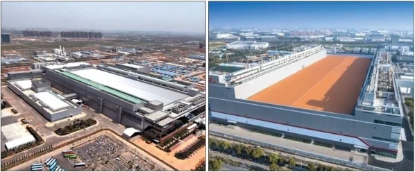 중국 시안 삼성전자 반도체 공장(왼쪽)과 중국 우시 SK하이닉스 생산공장. 삼성전자·SK하이닉스 제공