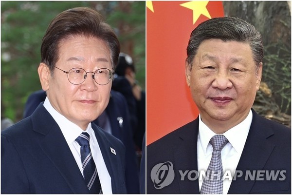 이재명(왼쪽) 대통령과 시진핑 중국 국가주석. 연합뉴스