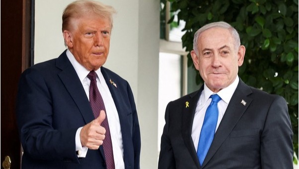 도널드 트럼프(왼쪽) 미국 대통령과 베냐민 네타냐후 이스라엘 총리. 로이터 연합뉴스