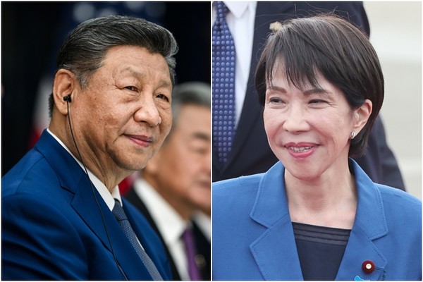 시진핑 중국 국가주석(왼쪽)과 다카이치 사나에 일본 총리. UPI 연합뉴스