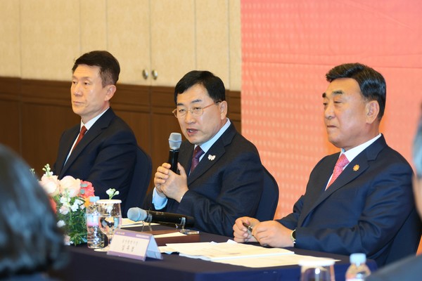 주낙영 경주시장이 발언을 하고 있다.  경주시 제공